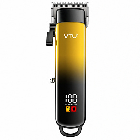 VTU VT-8006: Profesionální dobíjecí zastřihovač vlasů s LCD displejem a T-břitem pro střih na nulu (4 hřebeny) VTU VT-8006: Profesionální dobíjecí zastřihovač vlasů s LCD displejem a T-břitem pro střih na nulu (4 hřebeny)