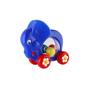 Slon s míčky tahací plast 20x18x9,5cm v sáčku 12m+