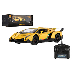 Auto RC Lamborghini plast 20cm 2,4GHz na dálk. ovládání na baterie se světlem v krabici 29x11x14cm