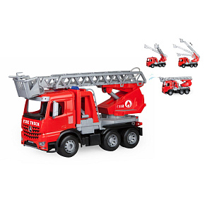 Auto hasiči s žebříkem Mercedes Arocs plast 47cm