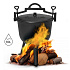 Cast iron standing cauldron 10L, hunter's pot, campfire grill, MultiGarden