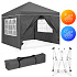 Garden Pavilion Tent 3x3 m, Pop-Up with 4 Sidewalls, MultiGarden
