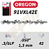Prémiový pilový řetěz 3/8" 1,3mm - 42 článků 91VXL042E