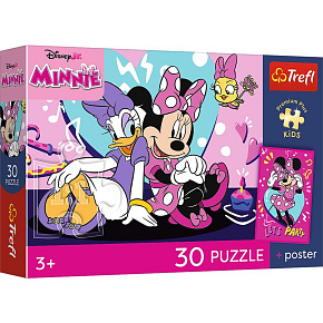 Puzzle Premium Plus Kids - Minnie 27x20cm + plakát 30 dílků v krabičce 21x14x4cm