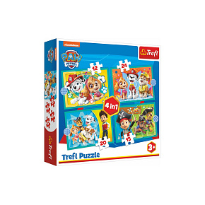 Puzzle 4v1 Šťastný tým Paw Patrol/Tlapková Patrola v krabici 28x28x6cm Puzzle 4v1 Šťastný tým Paw Patrol/Tlapková Patrola v krabici 28x28x6cm