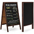 Advertising A-board stand 83x50 cm, double-sided chalkboard, ModernHome
