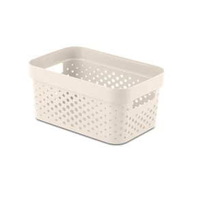 Úložný box INFINITY 4,5l recyklovaný plast krémový