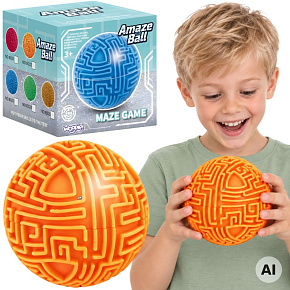 WOOPIE Oranžová koule Labyrint 3D, hra na zručnost, hlavolam labyrint