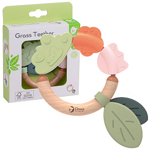 CLASSIC WORLD Dřevěná Chrastítko Senzorické Kousátko 2v1 CLASSIC WORLD Dřevěná Chrastítko Senzorické Kousátko 2v1