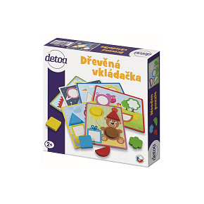 Vkládačka dřevěná v krabici 23x23x5cm 24m+