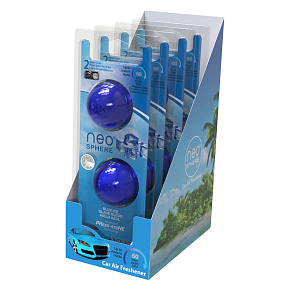 Neo-Sphere - Osvěžovač vzduchu do auta – 4-dvojbalení – Modrý led