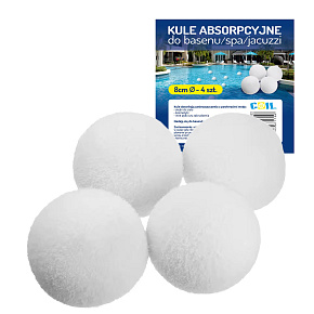 Absorpční filtrační koule do spa jacuzzi bazénu 8 cm (sada 4 kusů)