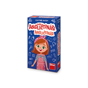 Chytré kvízy Malý angličtinář naučná společenská hra v krabici 11x18x3,5cm