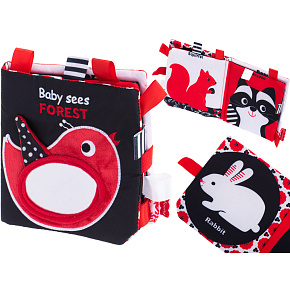 Smyslová knížka kousátko štítky kontrastní les