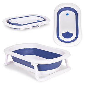 Baby Bathtub Blue Foldable with Drain ECOTOYS