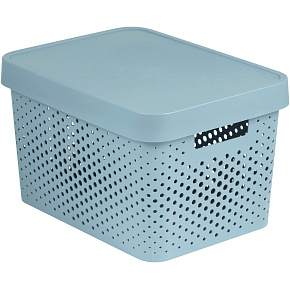 Úložný box INFINITY 17l s víkem šedý putníky