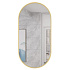 Large Oval Wall Mirror 100x50 cm Gold Frame