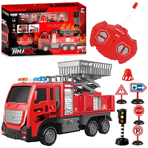 WOOPIE Dálkově Ovládaný Hasičský Vůz s Plošinou