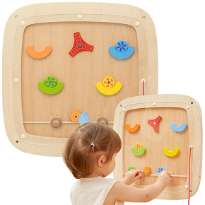 VIGA Dřevěná Manipulační Sensorická Tabule Hra Pinball VIGA Dřevěná Manipulační Sensorická Tabule Hra Pinball