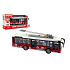 Autobus/trolejbus plast 28cm na setrvačník na bat. se světlem se zvukem v krabici 32x17x11cm