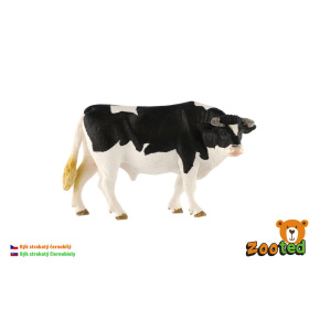Býk strakatý černobílý zooted plast 13cm 