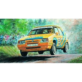 Model Kliklak Škoda Favorit Rallye 96 13,5x6,7cm v krabici 25x14,5x4,5cm Model Kliklak Škoda Favorit Rallye 96 13,5x6,7cm v krabici 25x14,5x4,5cm