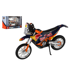 Motorka Bburago Red Bull KTM Rally Dakar 2019 kov/plast 12cm na volný chod v krabičce 17x11cm Motorka Bburago Red Bull KTM Rally Dakar 2019 kov/plast 12cm na volný chod v krabičce 17x11cm