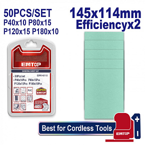 Sada 50 ks brusných papírů 145x114mm