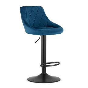 Swivel Bar Stool with Height Adjustment, Footrest, Navy Blue Velvet Swivel Bar Stool with Height Adjustment, Footrest, Navy Blue Velvet