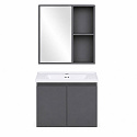Závěsná koupelnová skříňka s umyvadlem + zrcadlo sada nábytku ModernHome