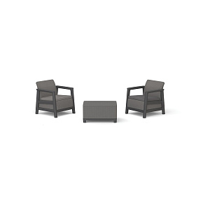 Scandi Linea balkonový set Mountain šedá / grafit / světle šedé podušky Scandi Linea balkonový set Mountain šedá / grafit / světle šedé podušky
