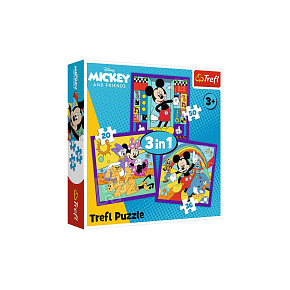 Puzzle 3v1 Mickey a jeho veselá parta 20x19,5cm v krabici 28x28x6cm Puzzle 3v1 Mickey a jeho veselá parta 20x19,5cm v krabici 28x28x6cm