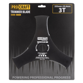 Nůž křovinořezu (D255*25.4) 3T vroubkovaný PROCRAFT
