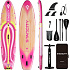 Lebula SUP deska nafukovací pro paddleboarding set 351 cm růžová
