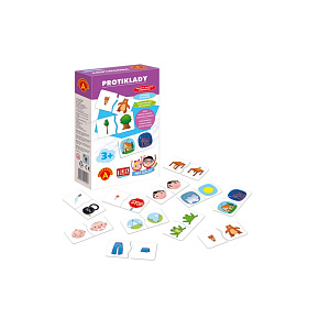 Hra školou® Protiklady naučná společenská hra v krabici 16x25x5cm