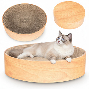 Lebula škrabadlo pro kočku kulatého tvaru misky ekologické MDF 40 cm