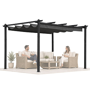 Pergola ogrodowa tarasowa 3x4 m stalowa altana zadaszenie szara MultiGarden
