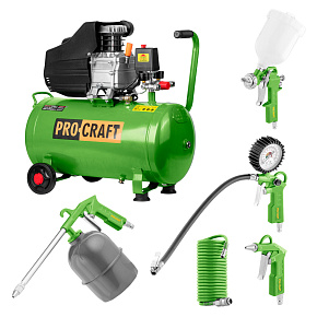 Kompresor Procraft AC50 + sada příslušenství Kompresor Procraft AC50 + sada příslušenství