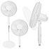 Standing Floor Fan 45W – 3 Modes, 5 Blades, White