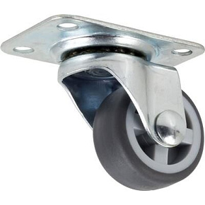 Kolečko kaučuk prům. 32mm/12kg, otočná deska Kolečko kaučuk prům. 32mm/12kg, otočná deska