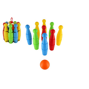 Kuželky plast 23cm 9ks v síťce 18m+ Kuželky plast 23cm 9ks v síťce 18m+