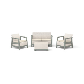 Scandi Linea set s 2-místnou pohovkou Pebble šedá / Soft béžová / podušky Oat Scandi Linea set s 2-místnou pohovkou Pebble šedá / Soft béžová / podušky Oat
