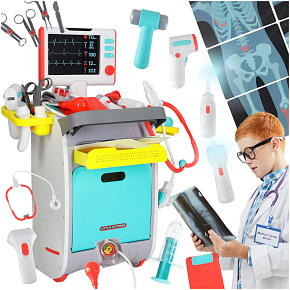 Velká sada lékaře lékařská stanice malý doktor EKG rentgen světlo zvuk Velká sada lékaře lékařská stanice malý doktor EKG rentgen světlo zvuk