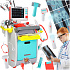 Velká sada lékaře lékařská stanice malý doktor EKG rentgen světlo zvuk