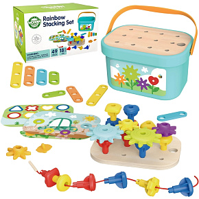 WOOPIE GREEN Konstrukční MOTORICKÝ BOX Montessori 12v1 FSC WOOPIE GREEN Konstrukční MOTORICKÝ BOX Montessori 12v1 FSC