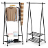 Standing clothes rack with 2 shelves for clothes and shoes – ModernHome