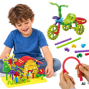 WOOPIE Twist Art 3D konstrukční brčka 150 ks – kreativní sada WOOPIE Twist Art 3D konstrukční brčka 150 ks – kreativní sada