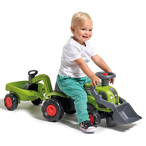FALK Traktůrek Odrážedlo Baby Claas s Bagr Lžící a Přívěsem FALK Traktůrek Odrážedlo Baby Claas s Bagr Lžící a Přívěsem