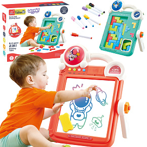 WOOPIE Oboustranná Tabule na Kreslení Hra Tetris 2v1 Oranžová