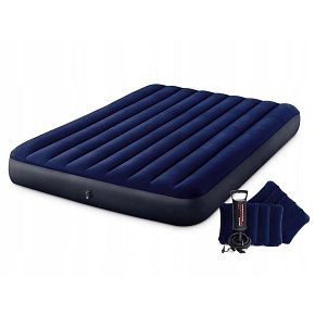 Dvouosobová nafukovací matrace 203x152 cm s polštáři velurová INTEX 64765 Dvouosobová nafukovací matrace 203x152 cm s polštáři velurová INTEX 64765